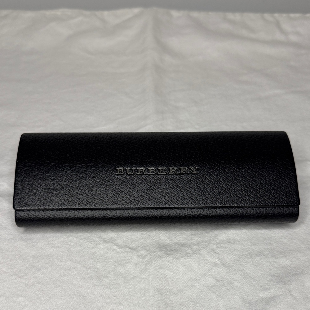 Burberry Black Leather Glasses Case